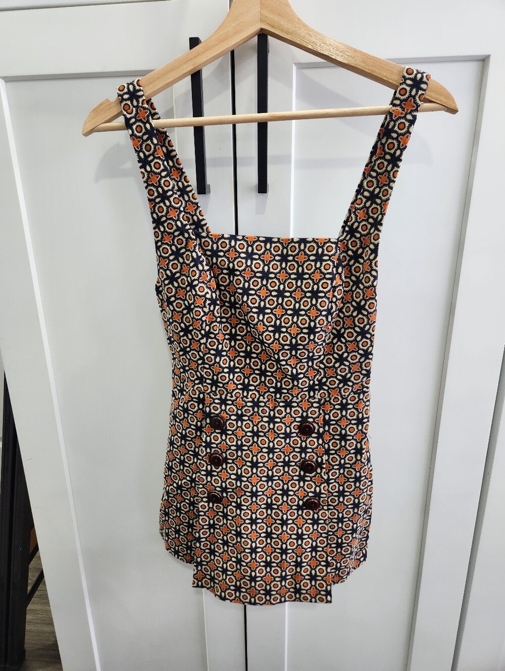 NEW Urban Outfitters BDG Daley Corduroy Retro 60s Geometric Skirt Romper XS - Picture 5 of 15